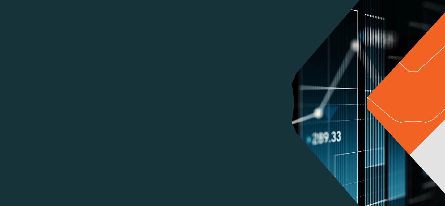 Image of a blue financial graph